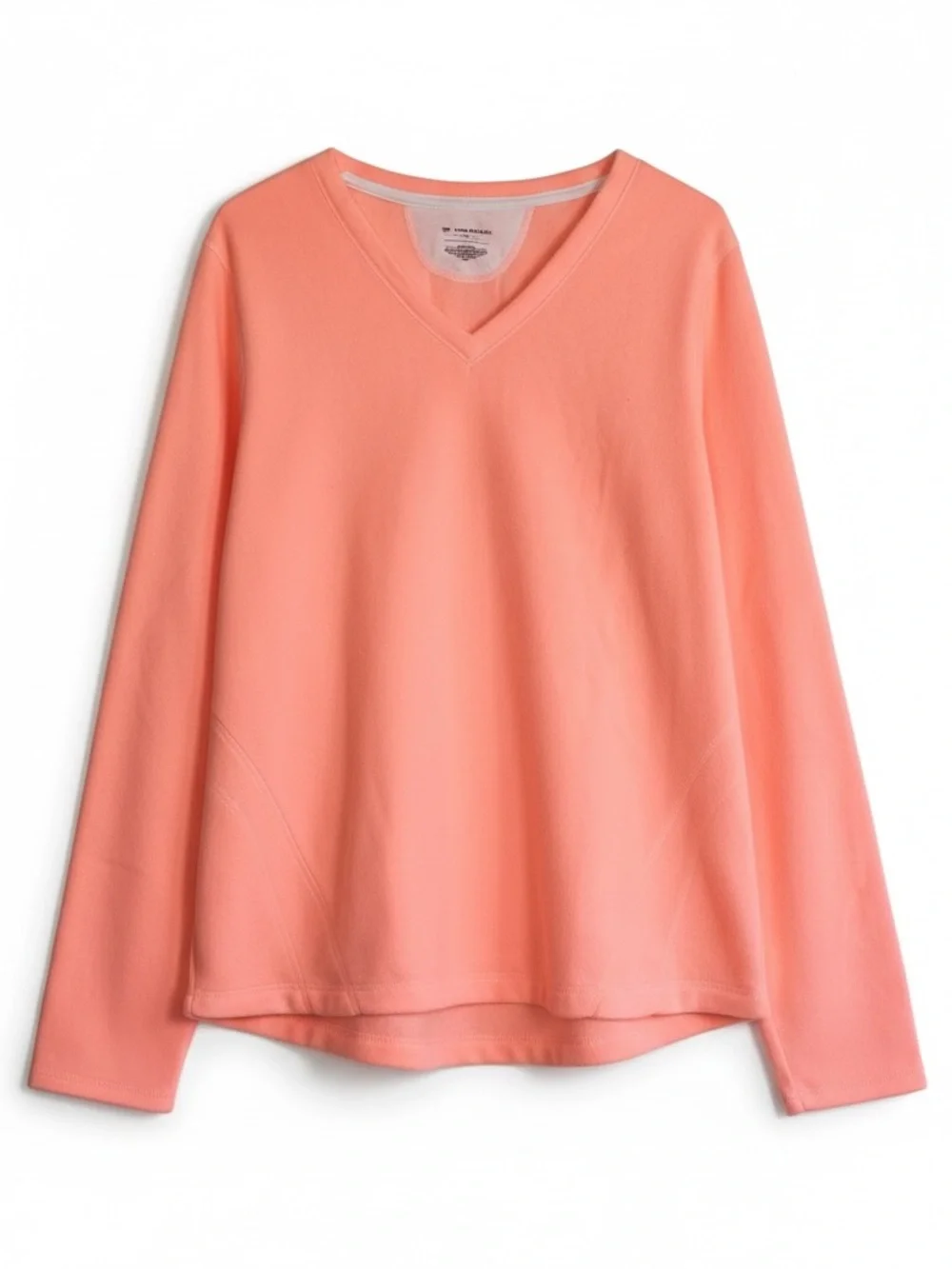 Tek Gear 2X Coral Orange Microfleece Lightweight Fleece Sweatshirt